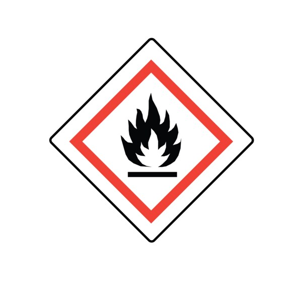 GHS Pictogram Label - Flammable 7/8" x 7/8"